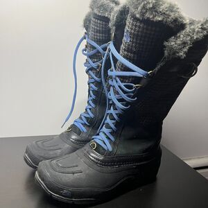 North Face Shellista Women's 7.5 Black Houndstooth Primaloft Snow Hiking Boots